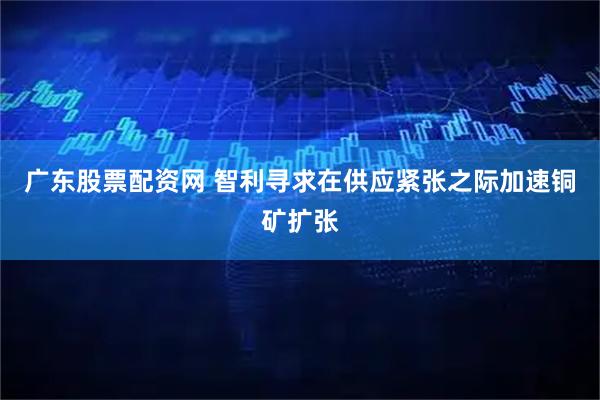广东股票配资网 智利寻求在供应紧张之际加速铜矿扩张
